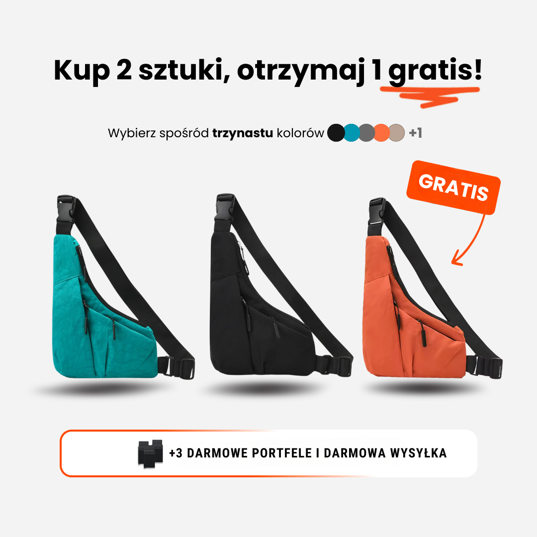 The Slim Carry Krzywizna – torba crossbody antykradzieżowa